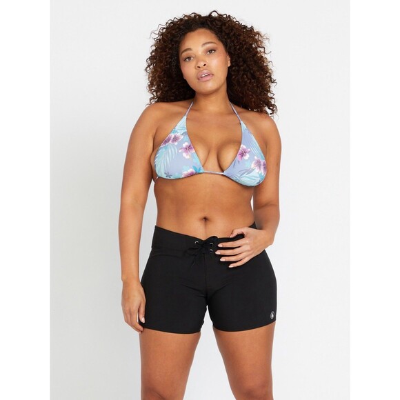 VOLCOM Simply Solid 5 Women's ECO True Sport Boardshorts Beach Gym Black Size 11 - Picture 3 of 10